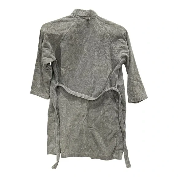 IKEA ROCKAN 100% Cotton Grey Terri Cloth Bathrobe Robe Size - L/XL Belted - Picture 2 of 6